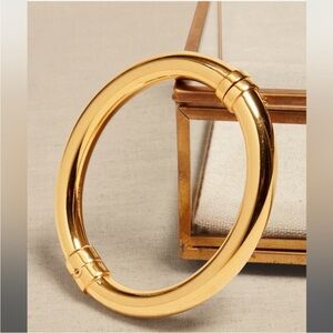 BANANA REPUBLIC AUREUS + ARGENT OVAL GOLD HINGE BANGLE $100